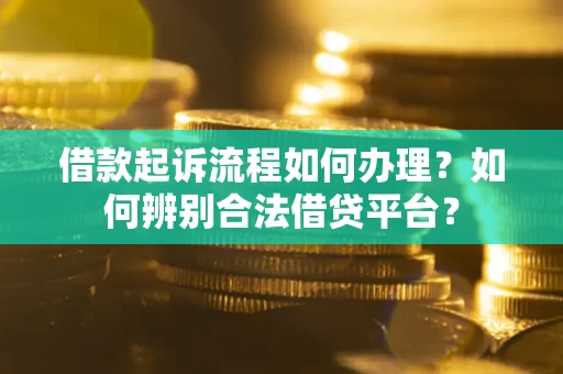 武汉借款起诉流程如何办理？如何辨别合法借贷平台？