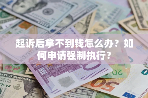 武汉起诉后拿不到钱怎么办？如何申请强制执行？