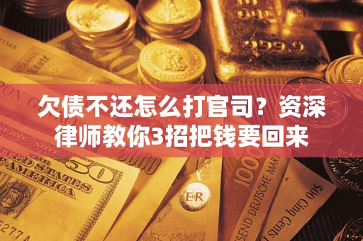 武汉欠债不还怎么打官司？资深律师教你3招把钱要回来