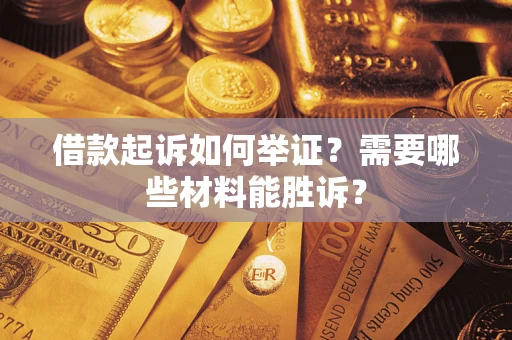 武汉借款起诉如何举证？需要哪些材料能胜诉？