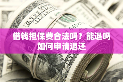 武汉借钱担保费合法吗？能退吗如何申请退还