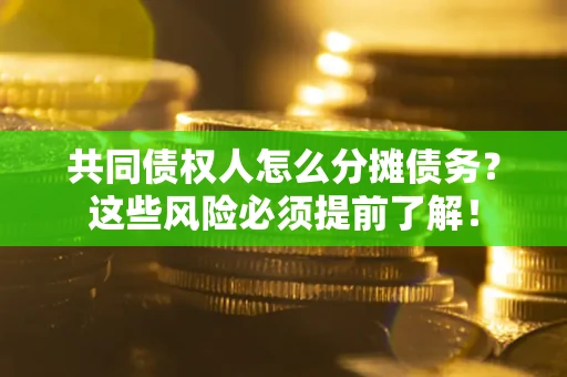 武汉共同债权人怎么分摊债务？这些风险必须提前了解！