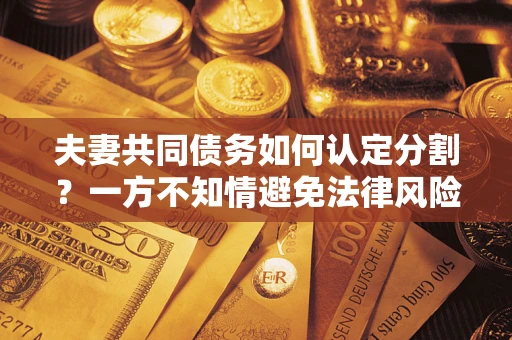 武汉夫妻共同债务如何认定分割？一方不知情避免法律风险必看！